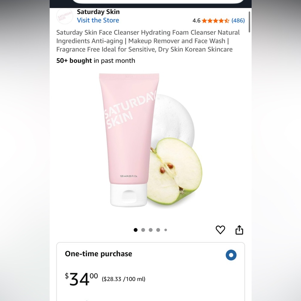 Saturday Skin Pink Face Cleanser and eye cream duo